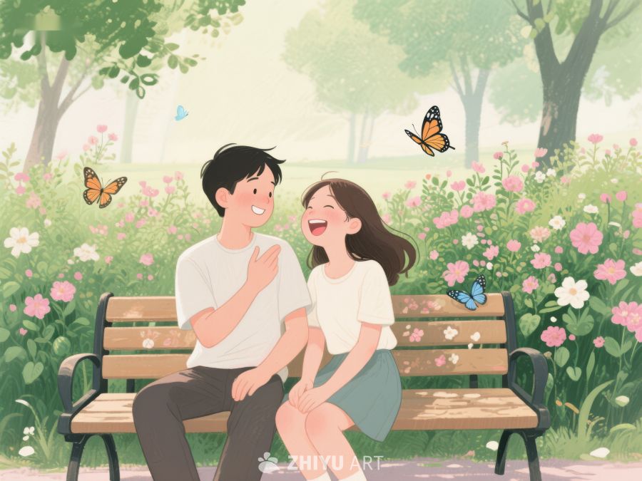 公园长椅上的欢笑时光 178