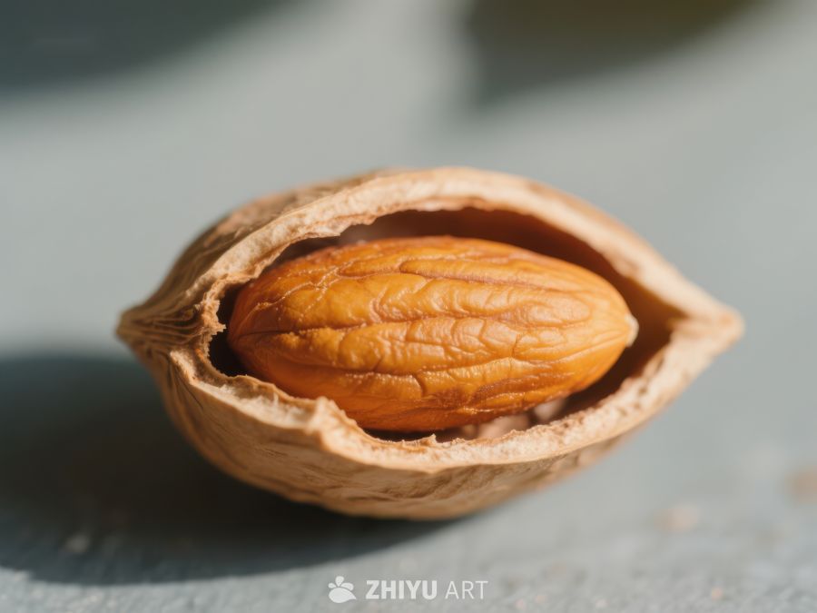 核桃壳中露出的完整核桃仁 119