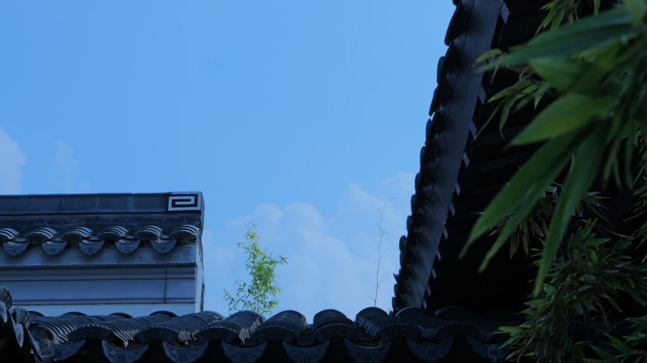 中式建筑与云