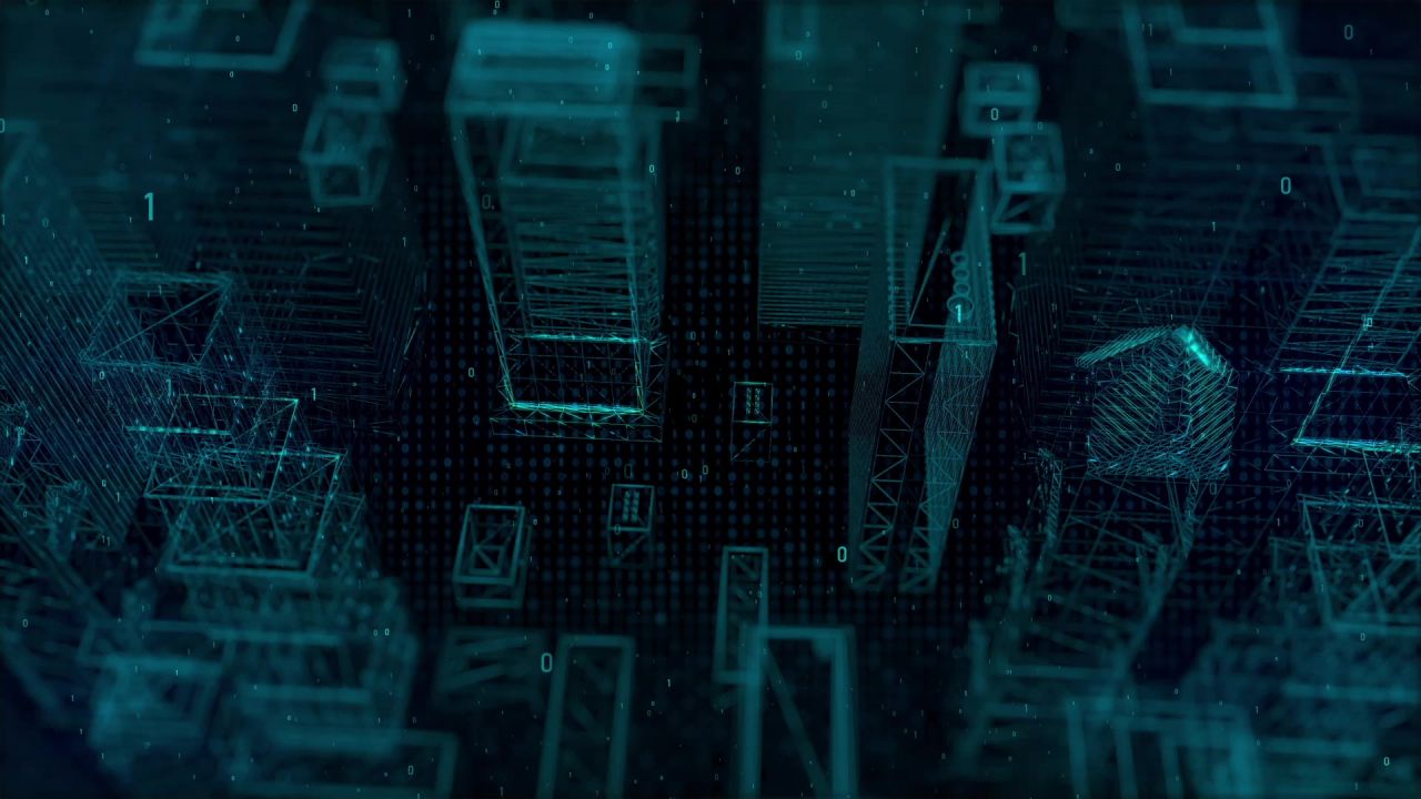 数字科技流动代码字母抽象互联网络金融视频素材 85