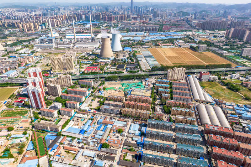 山东济南城市风光航拍