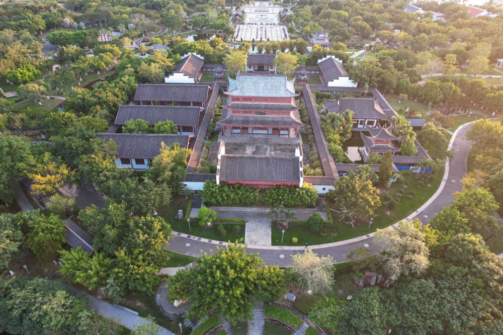 厦门航拍园博苑杏林书院