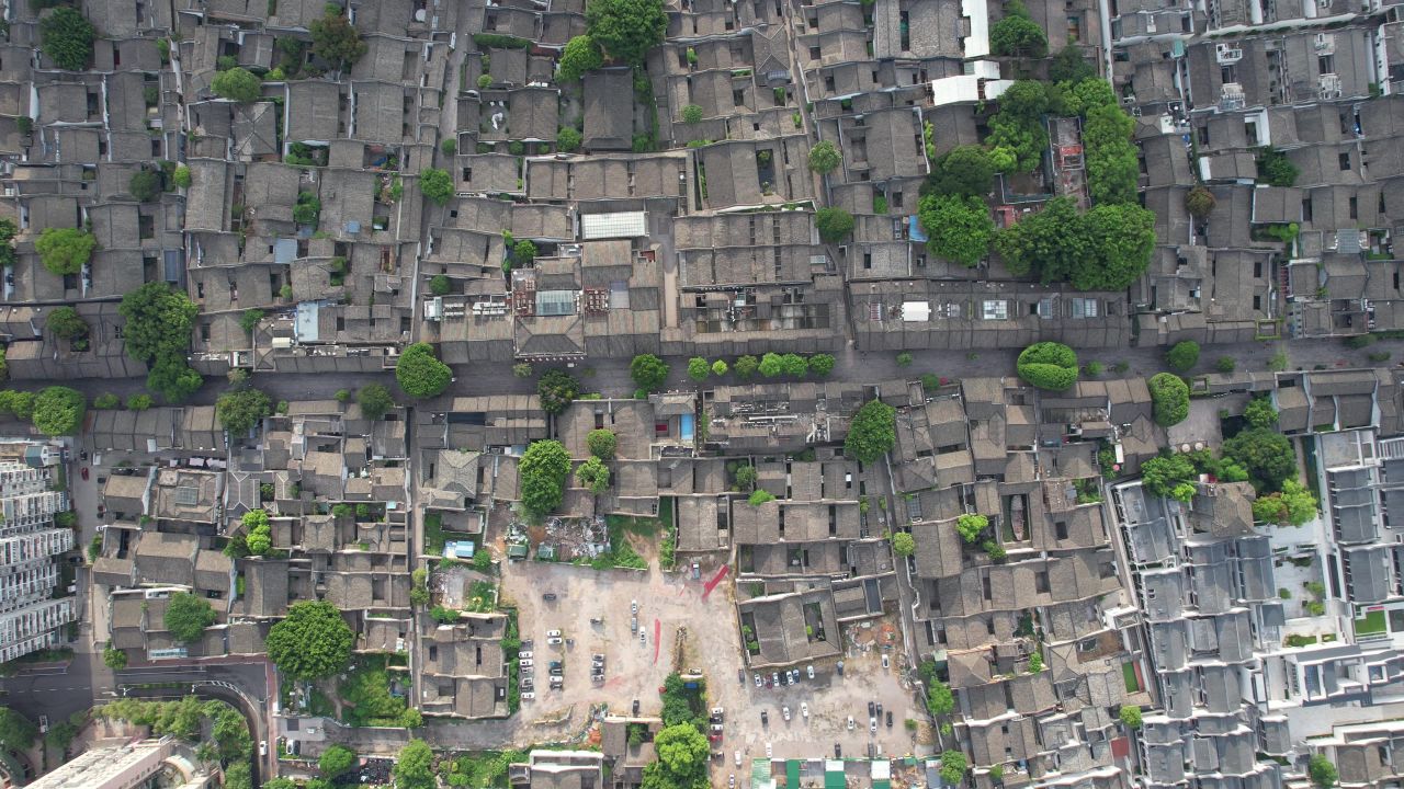 福建福州城市风光航拍 