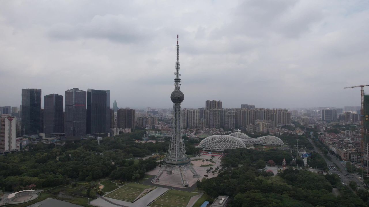 广东佛山电视塔航拍