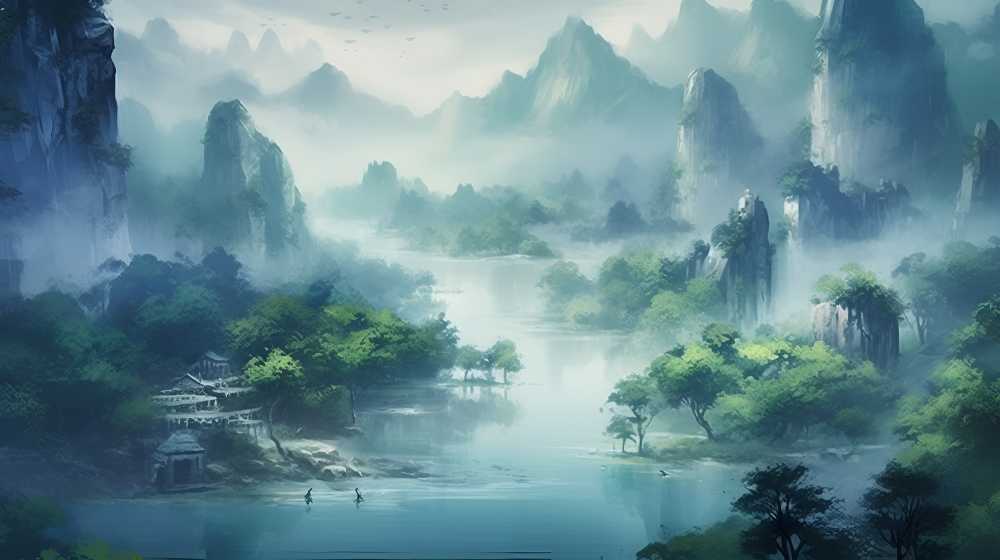 山水画每一幅都是艺术