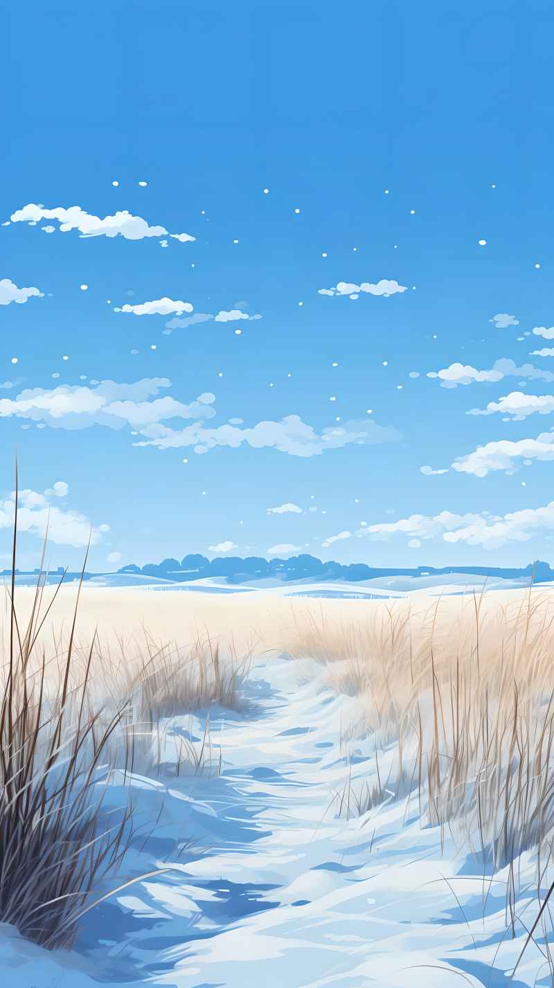冬季唯美创意背景插画图 40