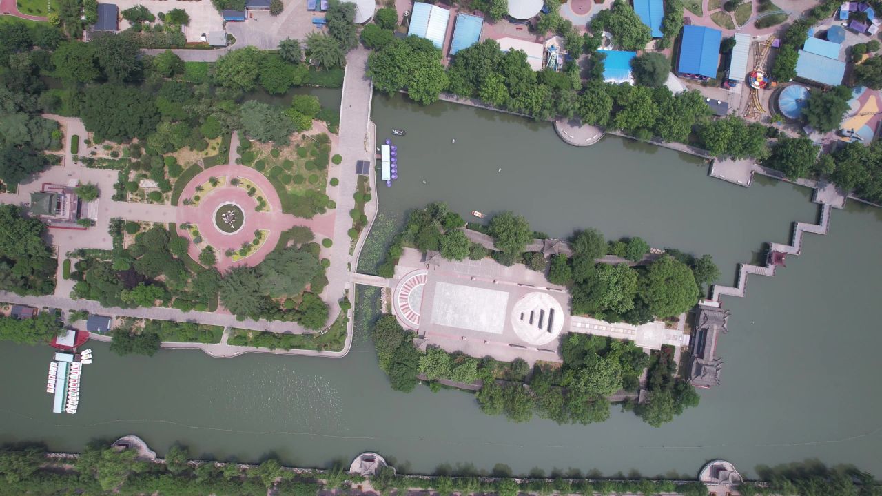河南许昌城市风光地标建筑航拍 
