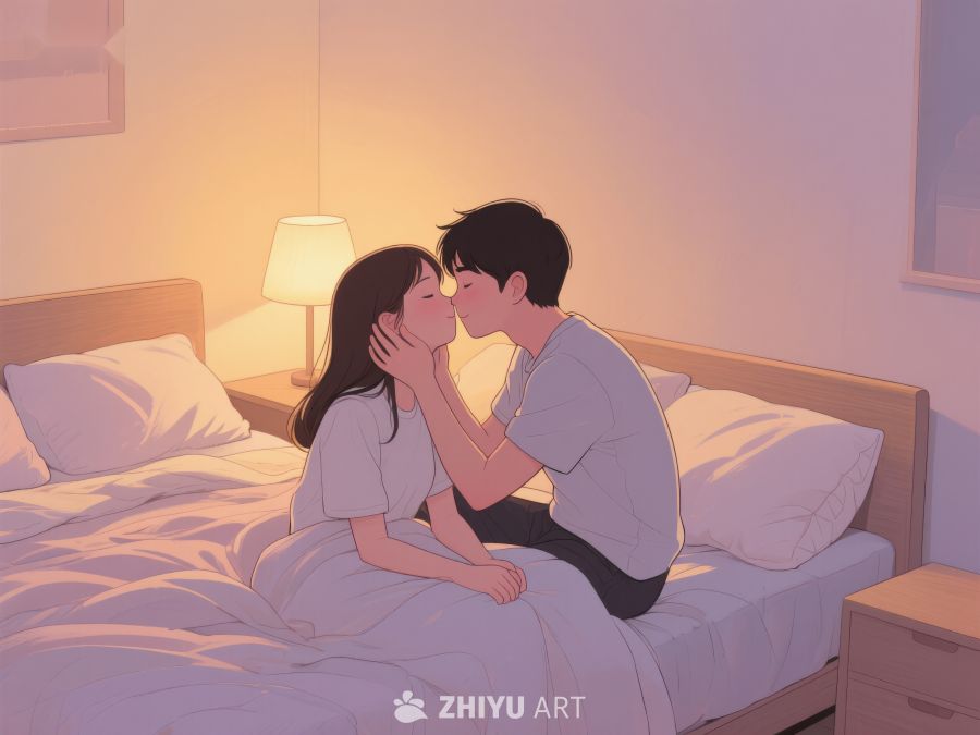 温馨床边的亲密时刻 682
