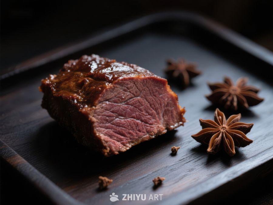 烤肉配八角，精致美食呈现 588