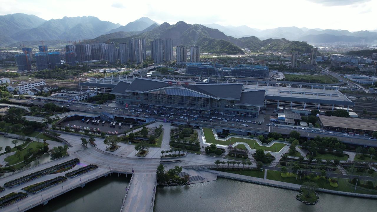 浙江温州城市风光航拍