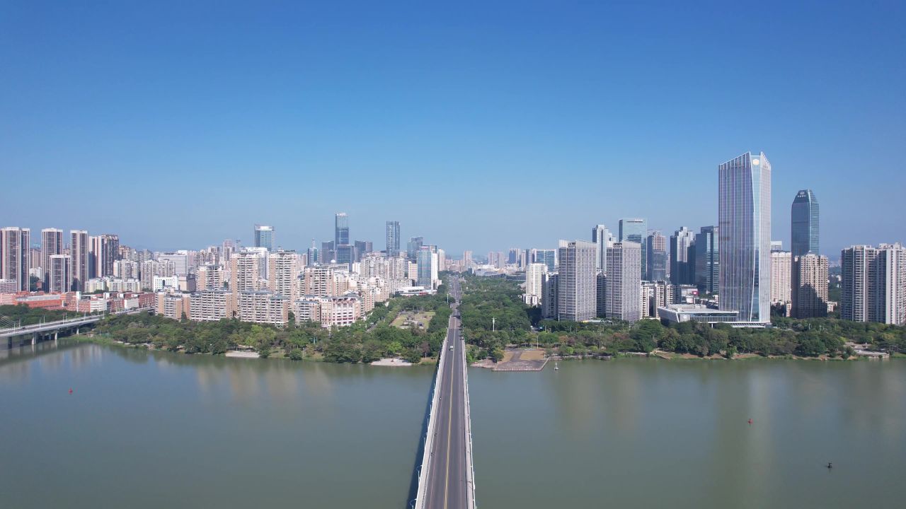 广东惠州合江大桥惠州大桥桥梁交通航拍 