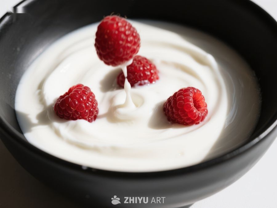 酸奶配覆盆子，清新美味 524