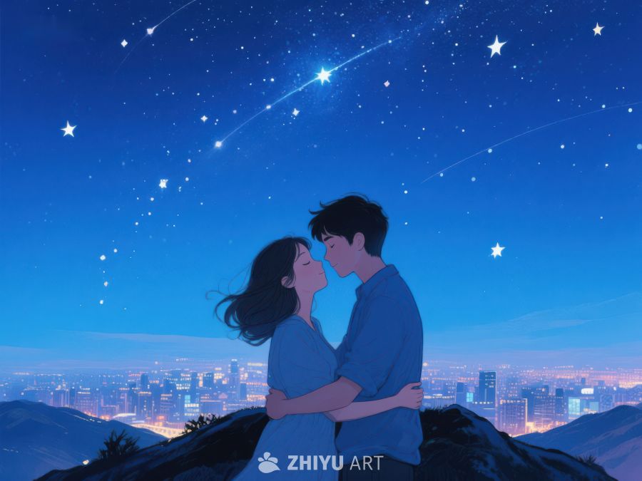 星空下的浪漫拥吻 947