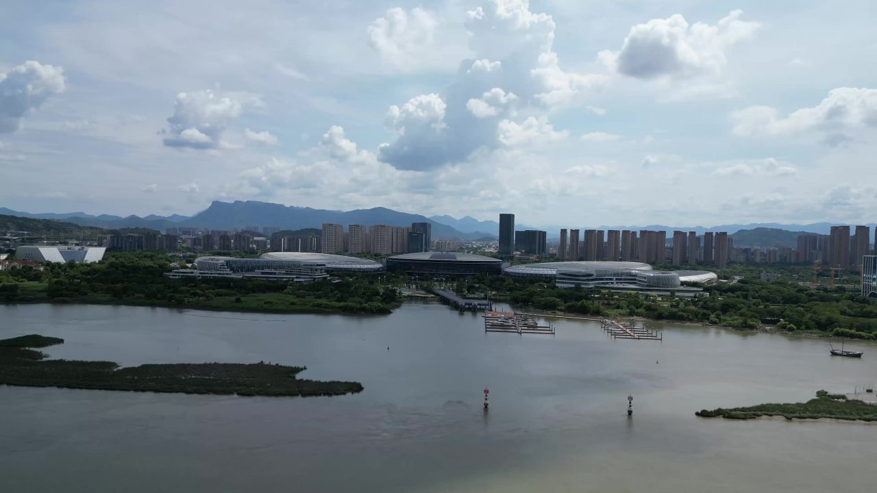 航拍福州海峡国际会展中心