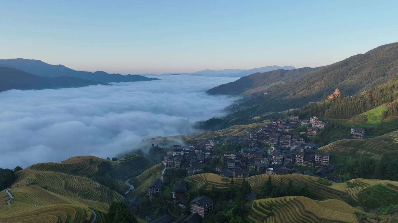 4K航拍桂林龙脊梯田风光 20