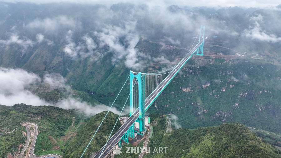 航拍贵州花江峡谷大桥 1