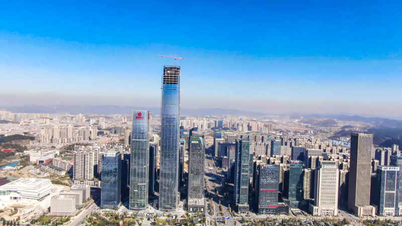 贵州贵阳城市建设航拍摄影图