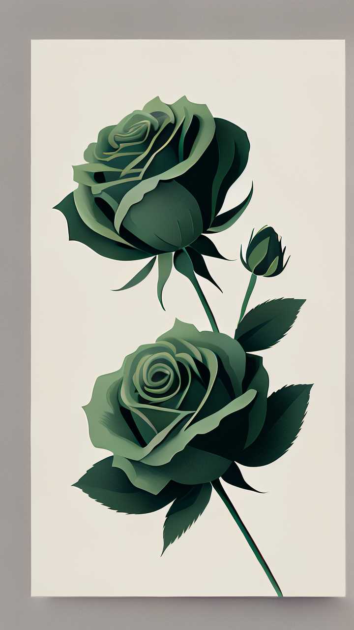 绿色玫瑰花