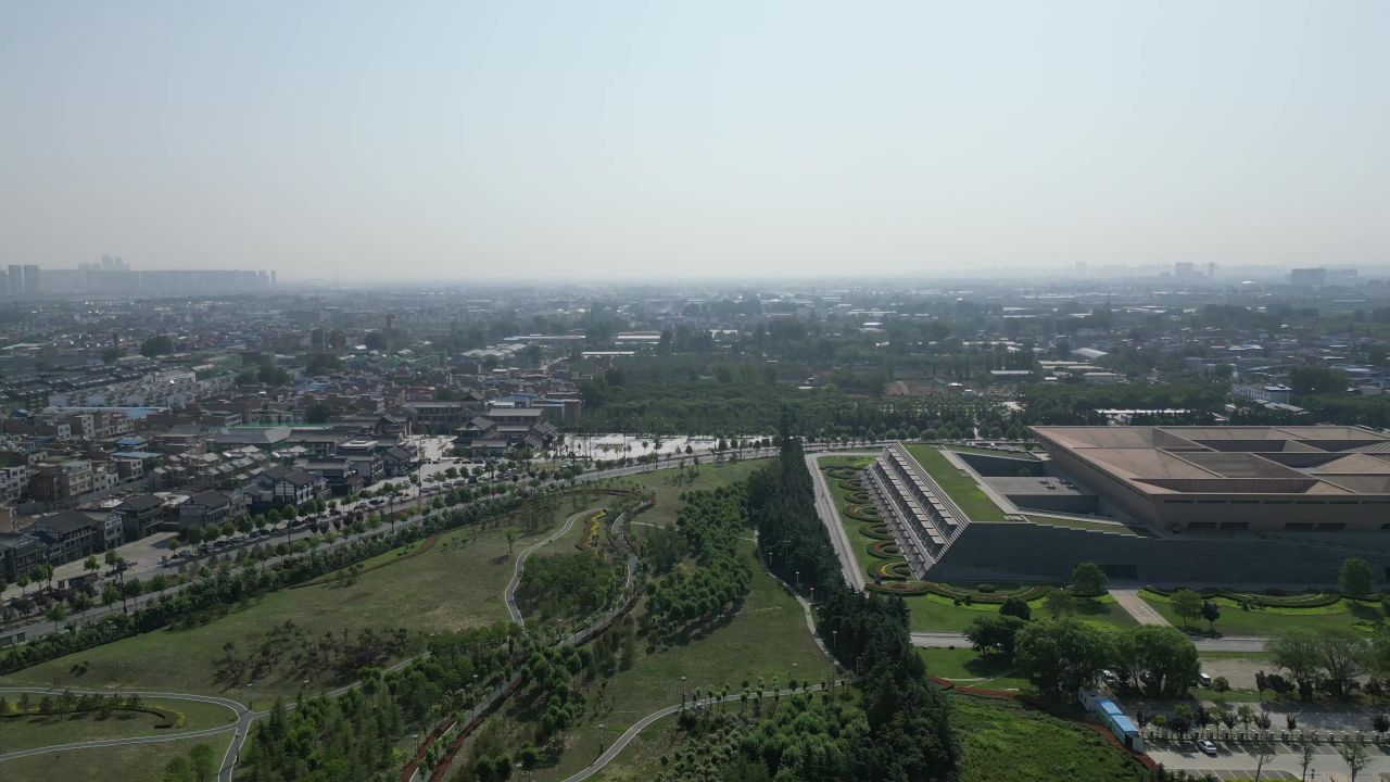 河南洛阳城市风光旅游景区航拍