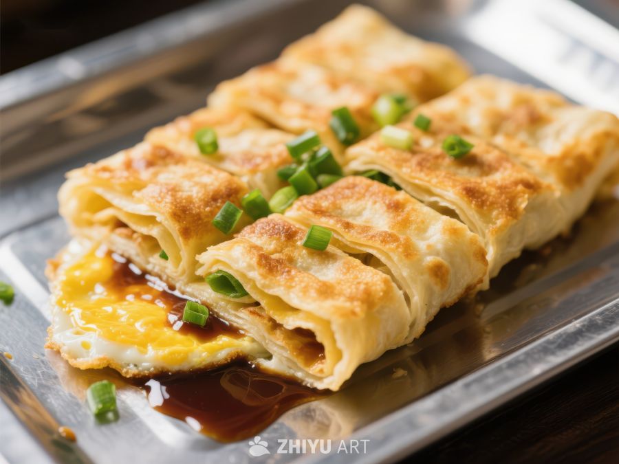 金黄酥脆的蛋饼卷 477