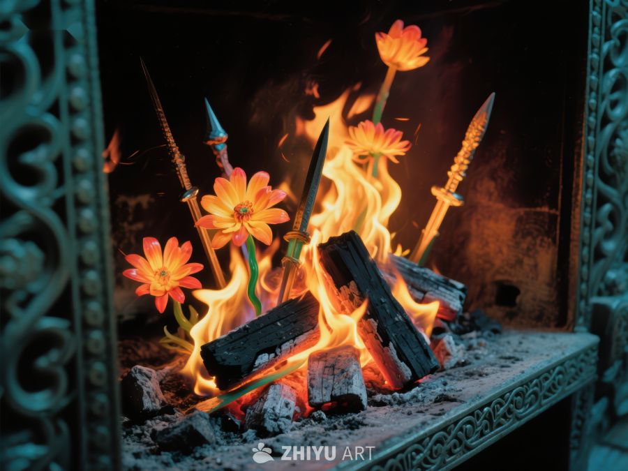 火焰中的花朵：独特艺术装置 226