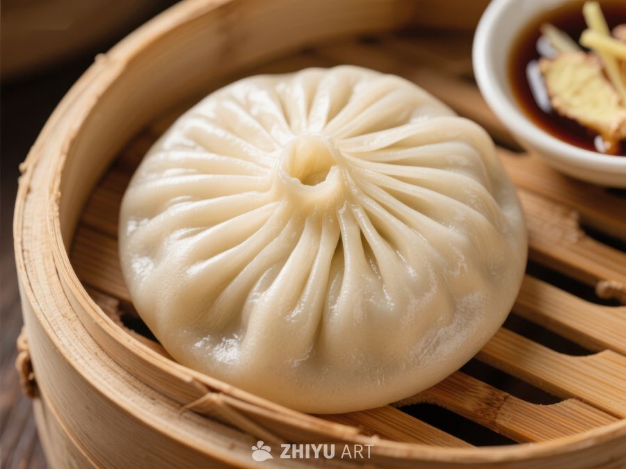 蒸笼中的美味包子 1376