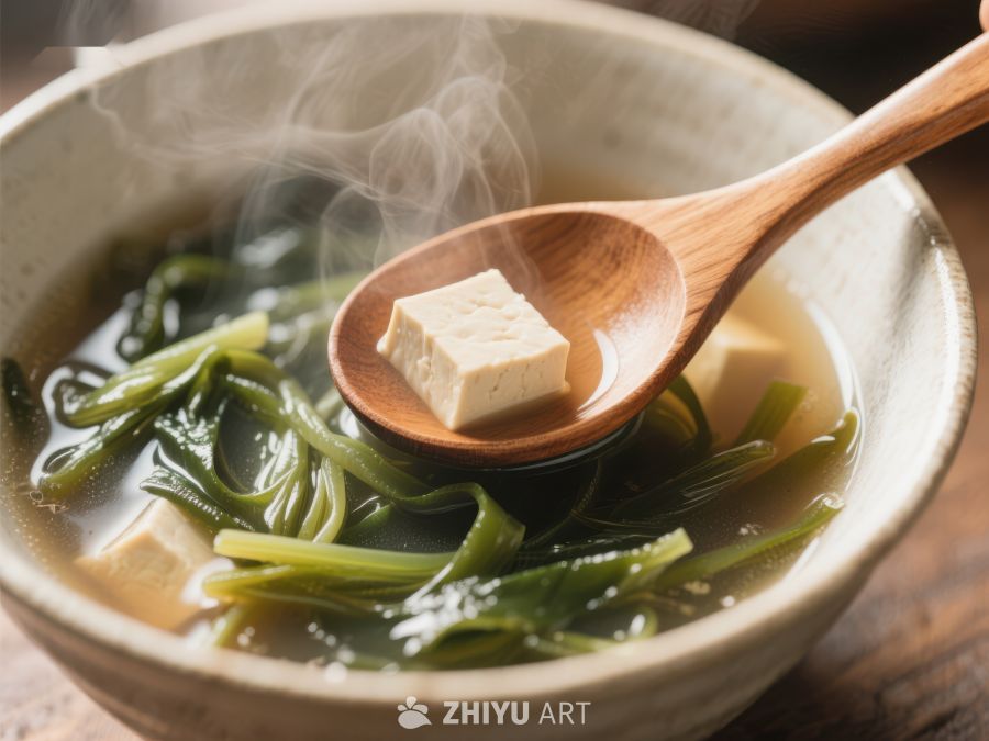 热腾腾的海带豆腐汤 196