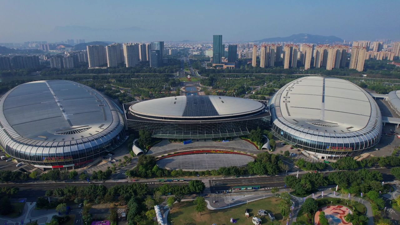 航拍福州海峡会展中心景观 10