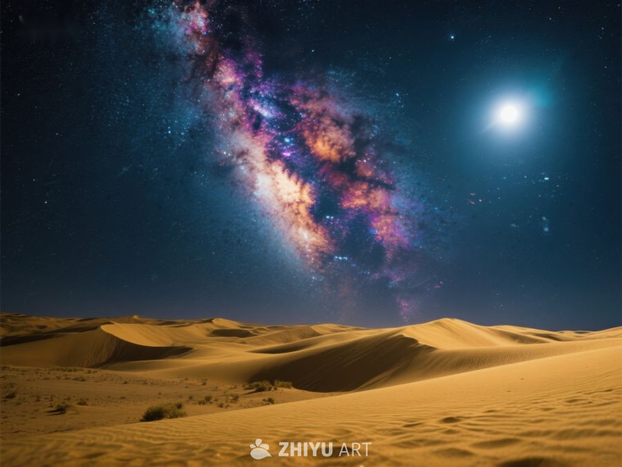沙漠夜空下的银河与星辰 116