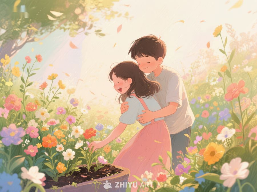 花园中的温馨时刻 359
