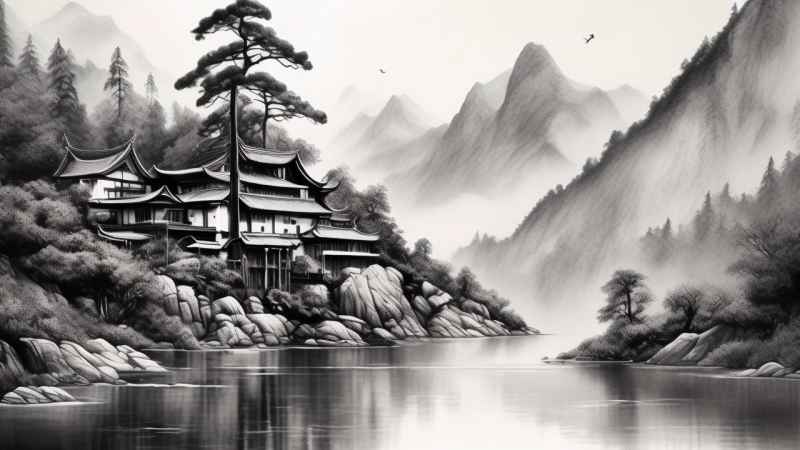 山水风景插画 41