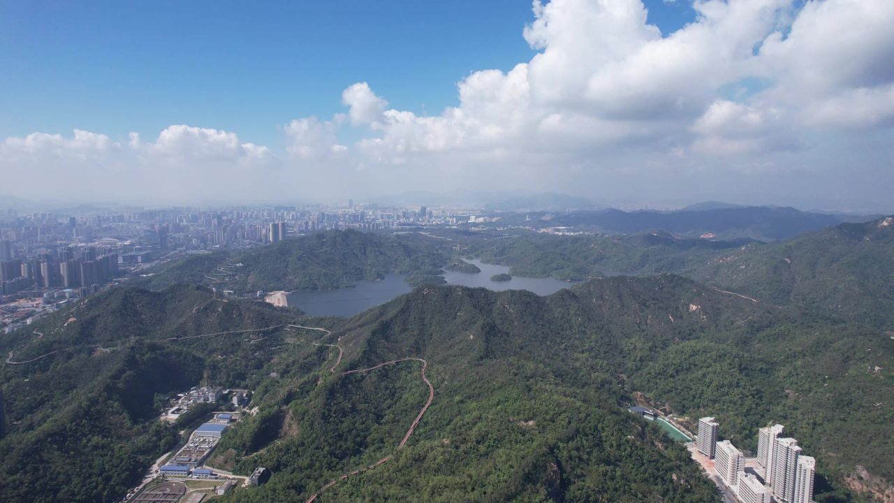 广东珠海城市风光航拍 