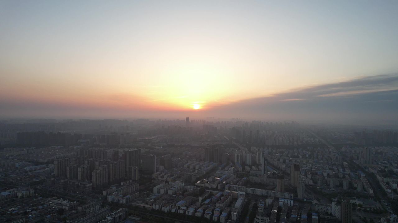 河南许昌城市风光地标建筑航拍 