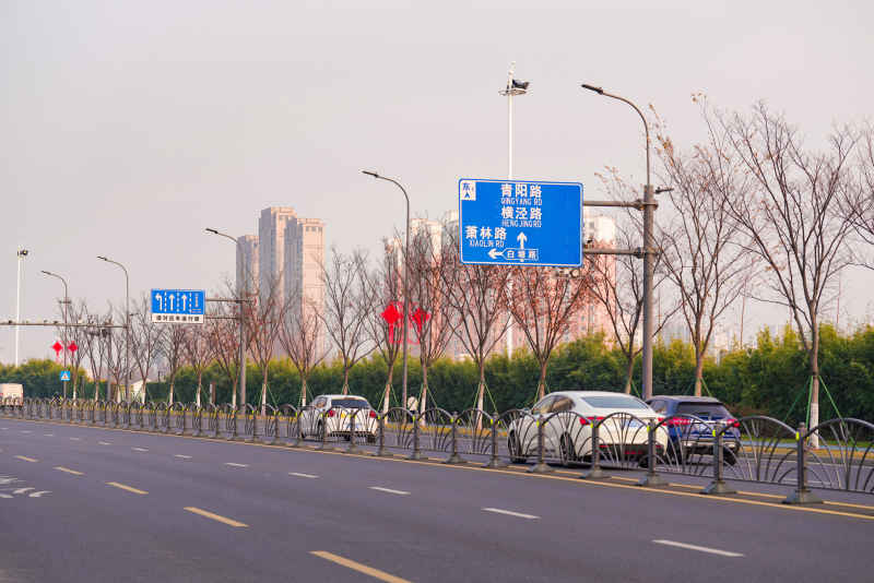 航拍昆山城镇道路风光新春氛围 38