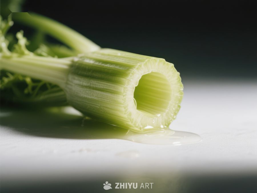 新鲜芹菜切段特写 578