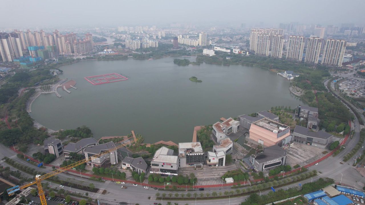 广西钦州白石湖公园航拍