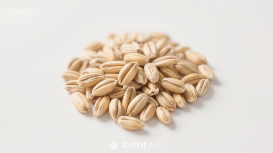 一堆干燥的谷物特写