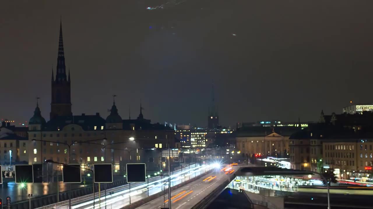 斯德哥尔摩城市夜瑞典