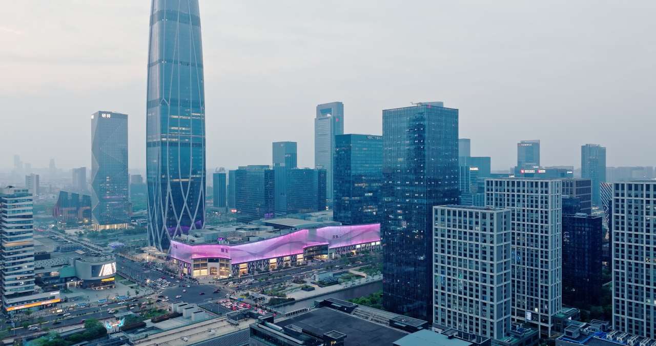 宁波城市建筑风光航拍 26