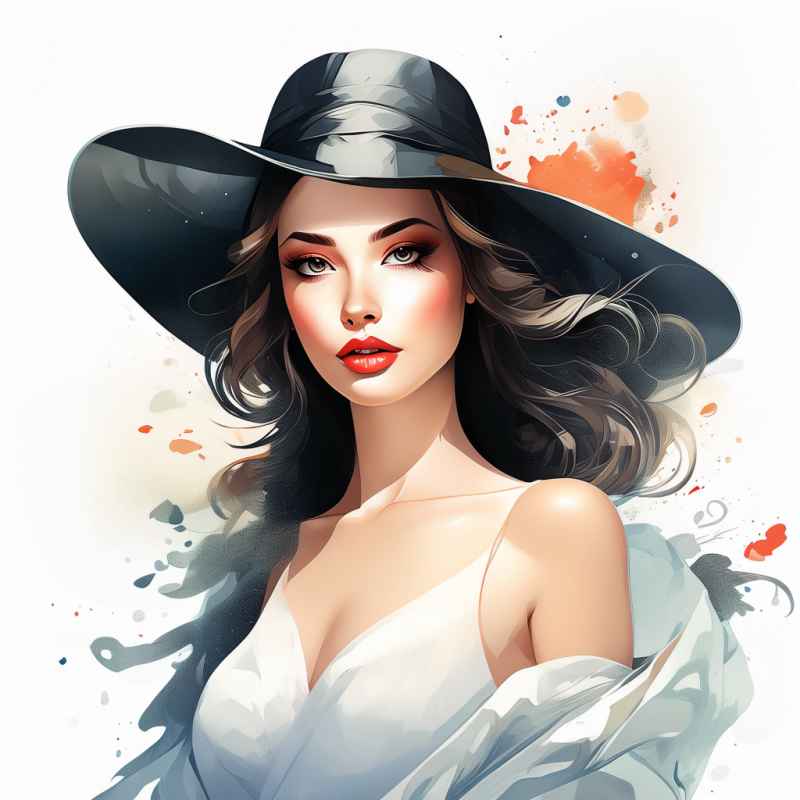 时尚插画美女 10