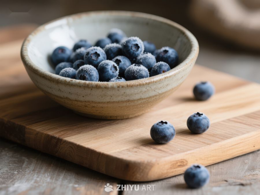 碗中的新鲜蓝莓 619