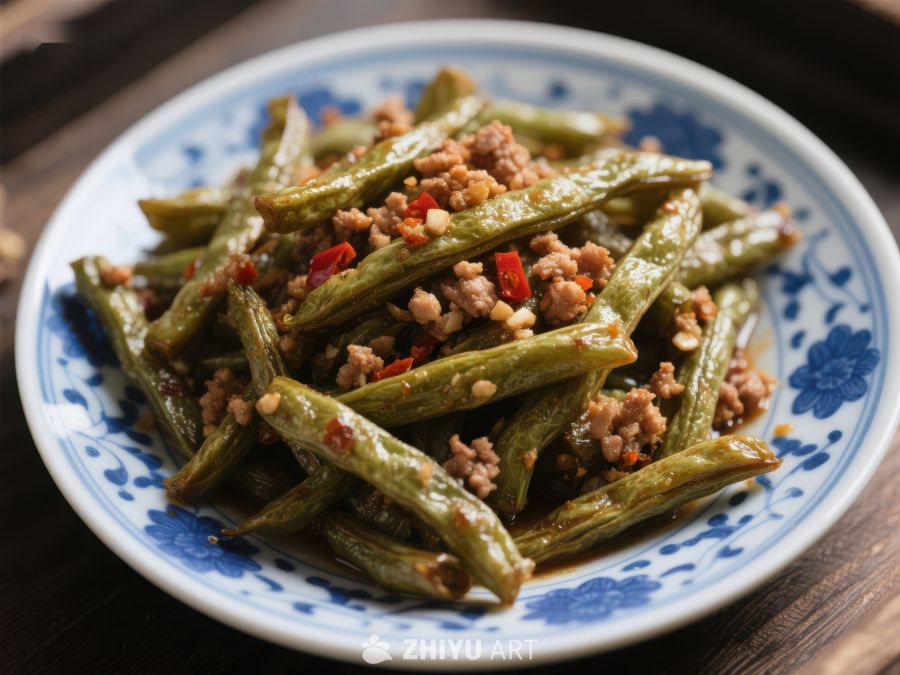 肉末炒四季豆 860