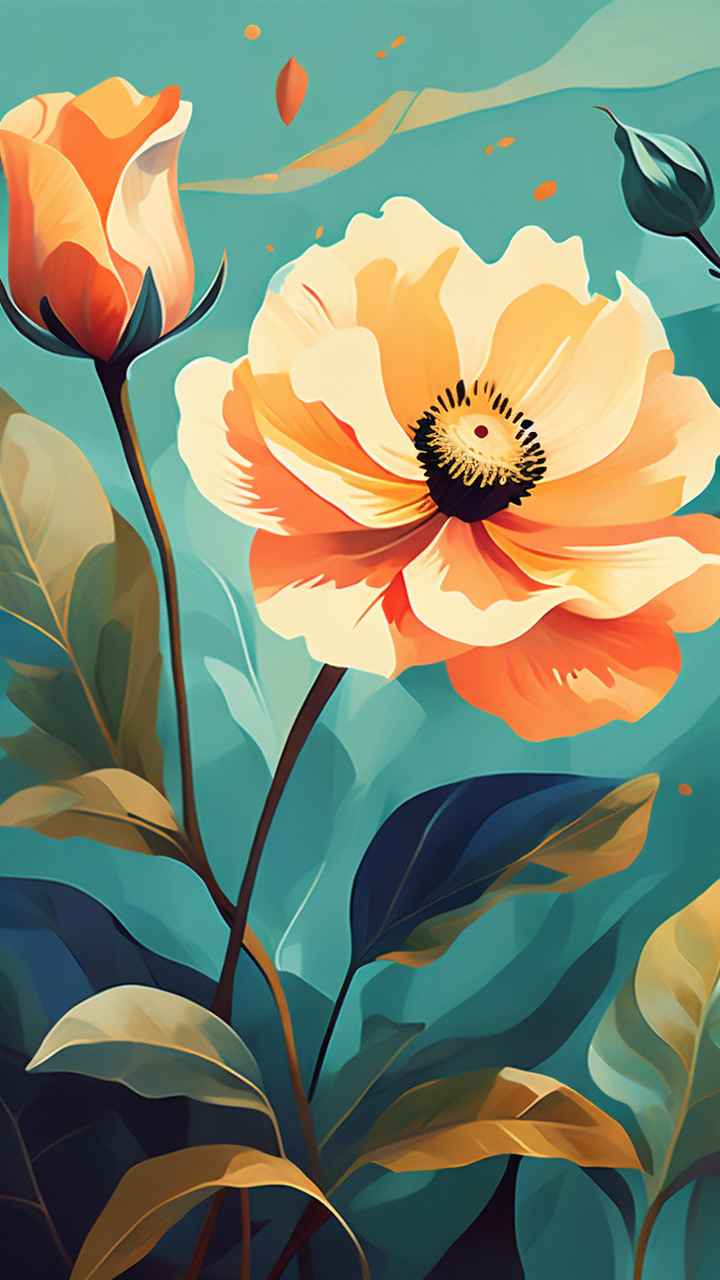 花朵植物插画背景 10
