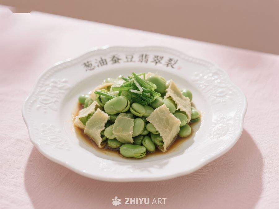 葱油蚕豆翡翠裂腐竹 99