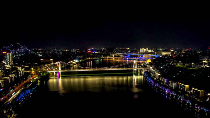 广西柳州城市夜景灯光