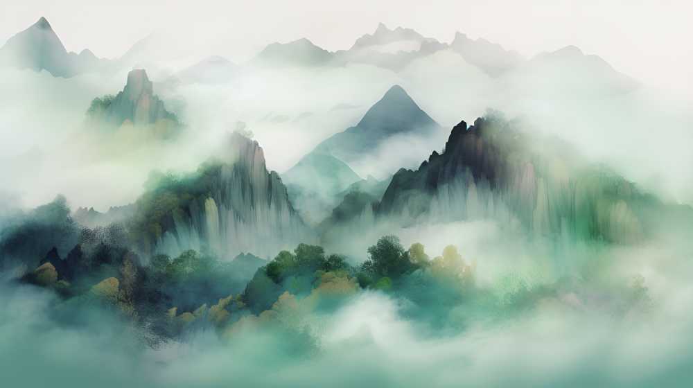 山水画每一幅都是艺术