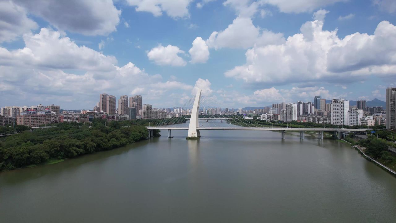  江西赣州章江大桥航拍