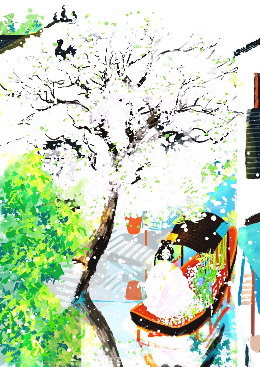 原创治愈插画作品素材四季节气节日自然 81