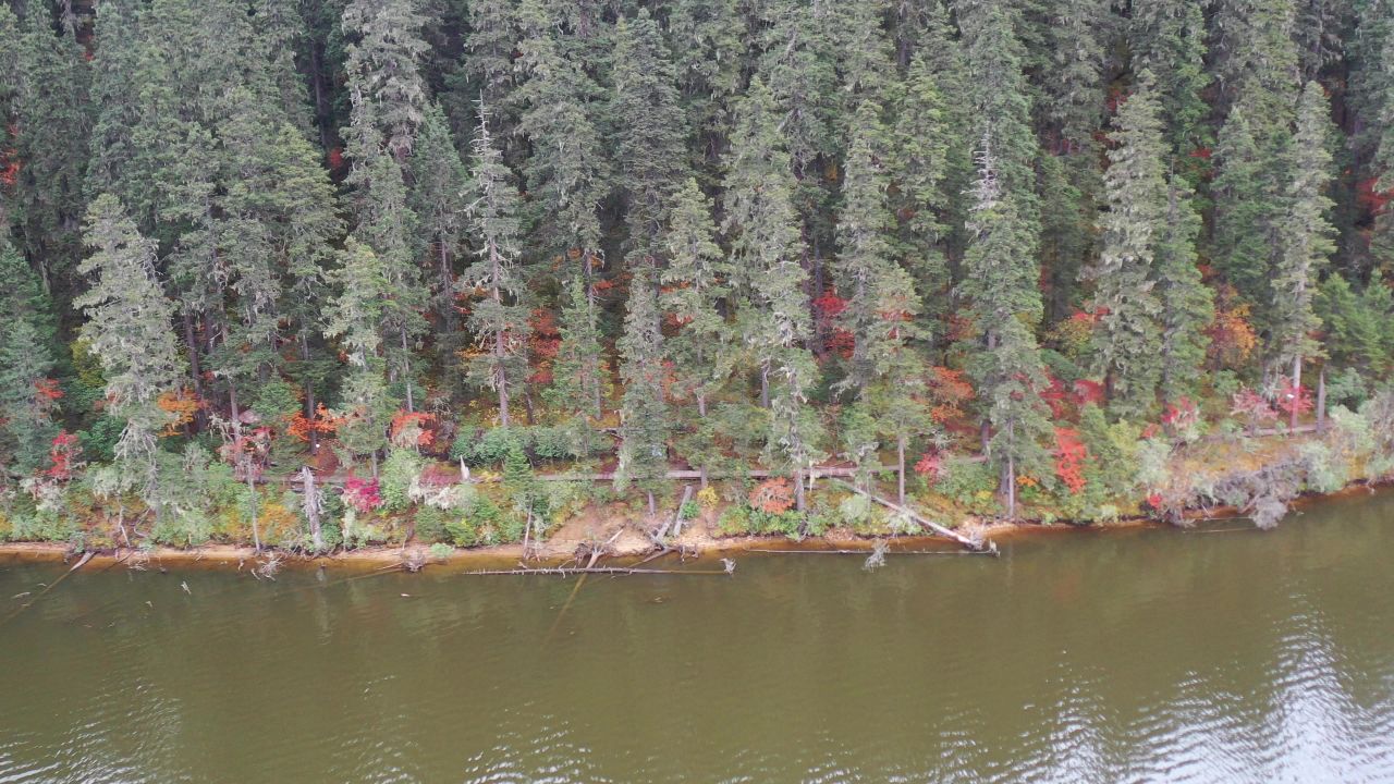高原湖泊 景区原始森林秋季航拍