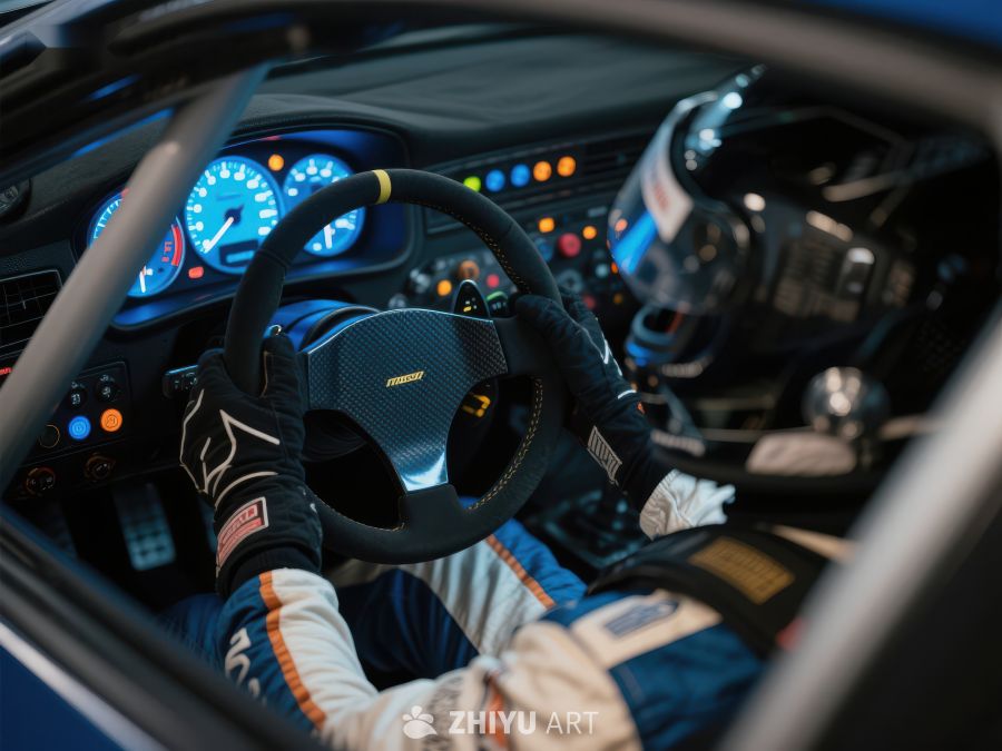 赛车手紧握方向盘的驾驶瞬间 239